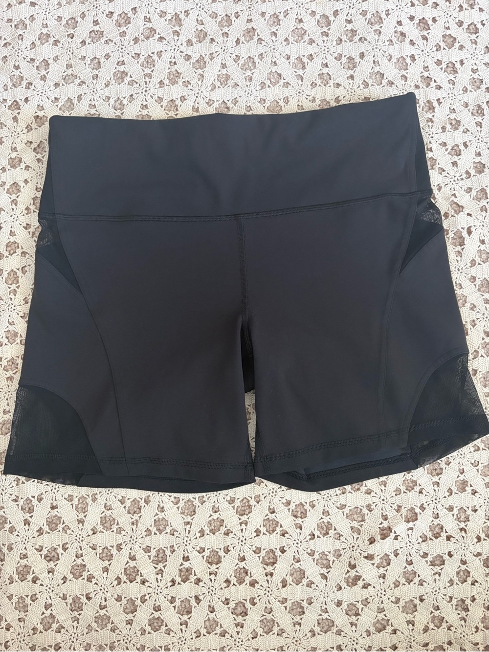 Lululemon Women’s Wunder Train Mesh Panel High Rise Short 6” Black Size 14